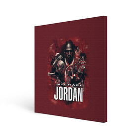 Холст квадратный с принтом MICHAEL JORDAN в Тюмени, 100% ПВХ |  | jordan | michael | michael jordan | nba | баскетбол | баскетболист | джордан | защитник | майкл | майкл джордан | нба