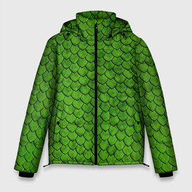Мужская зимняя куртка 3D с принтом зелёная чешуя в Тюмени, верх — 100% полиэстер; подкладка — 100% полиэстер; утеплитель — 100% полиэстер | длина ниже бедра, свободный силуэт Оверсайз. Есть воротник-стойка, отстегивающийся капюшон и ветрозащитная планка. 

Боковые карманы с листочкой на кнопках и внутренний карман на молнии. | чешуя | чешуя ящерицы