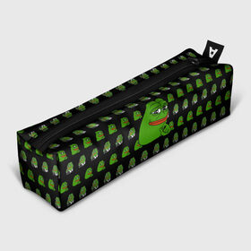 Пенал 3D с принтом Frog Pepe в Тюмени, 100% полиэстер | плотная ткань, застежка на молнии | Тематика изображения на принте: meme | жаба | звук | лягушка | майнкрафт | мем | пепа | пепе | скин