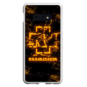 Чехол для Samsung S10E с принтом RAMMSTEIN в Тюмени, Силикон | Область печати: задняя сторона чехла, без боковых панелей | amerika | art | germany | logo | rammstein | rock | till lindemann | арт | германия | группа | логотип | музыка | немецкая группа | немцы | песня | раммштайн | рамштайн | рок