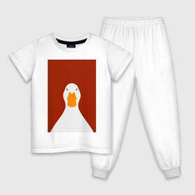 Детская пижама хлопок с принтом Утка в Тюмени, 100% хлопок |  брюки и футболка прямого кроя, без карманов, на брюках мягкая резинка на поясе и по низу штанин
 | иллюстрация | мем | мемы | рисунок | смешно | современно | утка