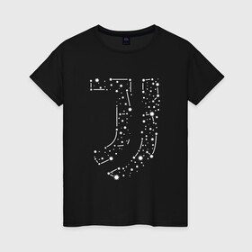 Женская футболка хлопок с принтом Juventus | All Stars (2021/22) в Тюмени, 100% хлопок | прямой крой, круглый вырез горловины, длина до линии бедер, слегка спущенное плечо | 0x000000123 | juve | juventus | ronaldo | юве | ювентус