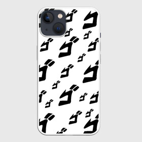 Чехол для iPhone 13 с принтом JOJO PATTERN BW в Тюмени,  |  | anime | jojo | jojo’s bizarre adventure | аниме | анимэ | биззаре адвенчер | джо | джо джо | джоджо | джонатан джостар | дзёсукэ хигасиката | дзётаро кудзё | жожо | игги | кира | лого | манга | невероятные приключения