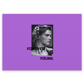 Поздравительная открытка с принтом Леонардо Ди Каприо в Тюмени, 100% бумага | плотность бумаги 280 г/м2, матовая, на обратной стороне линовка и место для марки
 | forever young | леонардо ди каприо | лицо | эстетика
