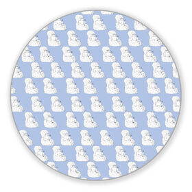 Коврик для мышки круглый с принтом Голубой мегамозг в Тюмени, резина и полиэстер | круглая форма, изображение наносится на всю лицевую часть | Тематика изображения на принте: мем | мемы | мозг | прикол