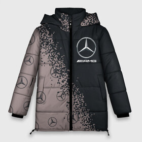 Женская зимняя куртка 3D с принтом MERCEDES МЕРСЕДЕС в Тюмени, верх — 100% полиэстер; подкладка — 100% полиэстер; утеплитель — 100% полиэстер | длина ниже бедра, силуэт Оверсайз. Есть воротник-стойка, отстегивающийся капюшон и ветрозащитная планка. 

Боковые карманы с листочкой на кнопках и внутренний карман на молнии | amg | auto | bens | benz | logo | merc | mercedes | mercedes benz | mersedes | moto | star | vthctltc | авто | амг | бенц | звезда | класс | лого | логотип | мерин | мерс | мерседес | мерседес бенц | мото | символ | символы | ьуксувуы
