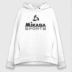 Женское худи Oversize хлопок с принтом MIKASA SPORTS в Тюмени, френч-терри — 70% хлопок, 30% полиэстер. Мягкий теплый начес внутри —100% хлопок | боковые карманы, эластичные манжеты и нижняя кромка, капюшон на магнитной кнопке | beach | mikasa | voleybal | volleyball | волебол | волейбол | волейболист | волейболистка | воллейбол | микаса | пляжный