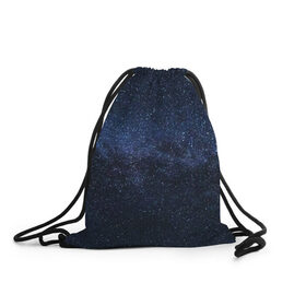 Рюкзак-мешок 3D с принтом звездное небо в Тюмени, 100% полиэстер | плотность ткани — 200 г/м2, размер — 35 х 45 см; лямки — толстые шнурки, застежка на шнуровке, без карманов и подкладки | Тематика изображения на принте: neon | space | stars | звезды | млечный путь