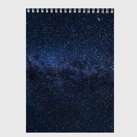 Скетчбук с принтом звездное небо в Тюмени, 100% бумага
 | 48 листов, плотность листов — 100 г/м2, плотность картонной обложки — 250 г/м2. Листы скреплены сверху удобной пружинной спиралью | Тематика изображения на принте: neon | space | stars | звезды | млечный путь