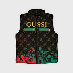 Детский жилет утепленный 3D с принтом GUSSI   ГУСИ в Тюмени,  |  | anti | antibrand | brand | fashion | gucci | gusi | gussi | logo | meme | memes | анти | антибренд | бренд | гуси | гуччи | забавные | лого | логотип | мем | мемы | мода | прикол | приколы | прикольные | символ