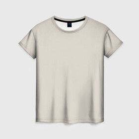 Женская футболка 3D с принтом Радуга v2 - бежевый в Тюмени, 100% полиэфир ( синтетическое хлопкоподобное полотно) | прямой крой, круглый вырез горловины, длина до линии бедер | бежевый | без дизайна | без картинки | одноцветные | текстура