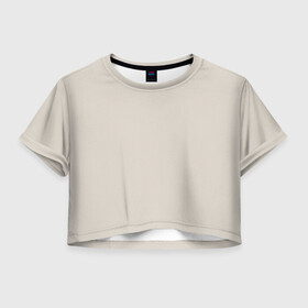 Женская футболка Crop-top 3D с принтом Радуга v2 - бежевый в Тюмени, 100% полиэстер | круглая горловина, длина футболки до линии талии, рукава с отворотами | бежевый | без дизайна | без картинки | одноцветные | текстура