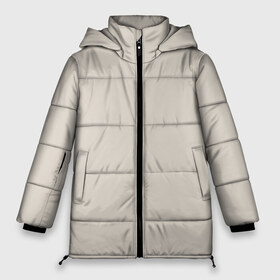 Женская зимняя куртка 3D с принтом Радуга v2 - бежевый в Тюмени, верх — 100% полиэстер; подкладка — 100% полиэстер; утеплитель — 100% полиэстер | длина ниже бедра, силуэт Оверсайз. Есть воротник-стойка, отстегивающийся капюшон и ветрозащитная планка. 

Боковые карманы с листочкой на кнопках и внутренний карман на молнии | бежевый | без дизайна | без картинки | одноцветные | текстура