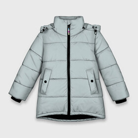 Зимняя куртка для девочек 3D с принтом Радуга v5 - голубой в Тюмени, ткань верха — 100% полиэстер; подклад — 100% полиэстер, утеплитель — 100% полиэстер. | длина ниже бедра, удлиненная спинка, воротник стойка и отстегивающийся капюшон. Есть боковые карманы с листочкой на кнопках, утяжки по низу изделия и внутренний карман на молнии. 

Предусмотрены светоотражающий принт на спинке, радужный светоотражающий элемент на пуллере молнии и на резинке для утяжки. | без дизайна | без картинки | одноцветные | серый | текстура