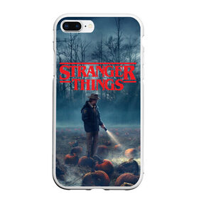 Чехол для iPhone 7Plus/8 Plus матовый с принтом Stranger Things в Тюмени, Силикон | Область печати: задняя сторона чехла, без боковых панелей | Тематика изображения на принте: 11 | demogorgon | dustin | eleven | jim hopper | lucas | mike | nancy | netflix | steve | will | билли | дастин | демогоргон | джойс | джонатан | дина | загадочные события | лукас | майк | макс | нетфликс | нэнси | оди | одиннадцать