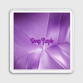 Магнит 55*55 с принтом Deep Purple в Тюмени, Пластик | Размер: 65*65 мм; Размер печати: 55*55 мм | deep | logo | purple | rock | whoosh | группа | знаменитости | лого | надпись | рок | текст