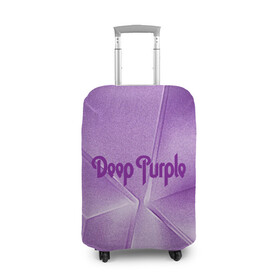 Чехол для чемодана 3D с принтом Deep Purple в Тюмени, 86% полиэфир, 14% спандекс | двустороннее нанесение принта, прорези для ручек и колес | deep | logo | purple | rock | whoosh | группа | знаменитости | лого | надпись | рок | текст