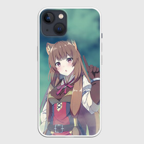 Чехол для iPhone 13 с принтом Рафталия в Тюмени,  |  | anime | racoon | raphtalia | герой | енот | рафталия | ушки | щит