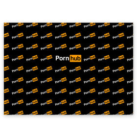 Поздравительная открытка с принтом Porn Hub в Тюмени, 100% бумага | плотность бумаги 280 г/м2, матовая, на обратной стороне линовка и место для марки
 | hub | logo | лого | логотип | сайт | хаб