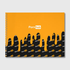 Альбом для рисования с принтом Porn Hub в Тюмени, 100% бумага
 | матовая бумага, плотность 200 мг. | Тематика изображения на принте: hub | logo | краска | лого | логотип | сайт | хаб
