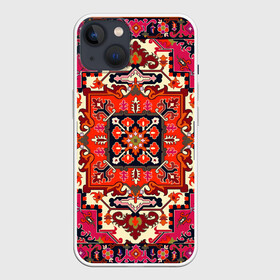 Чехол для iPhone 13 с принтом Бордовый ковер в Тюмени,  |  | 90 е | 90е | бабушкин | бабушкин ковер | девяностые | ковер | ковер на стене | коврик | кружево | мягкий | орнамент | палас | пол | старый ковер | текстуры | узор | цветочки | цветы