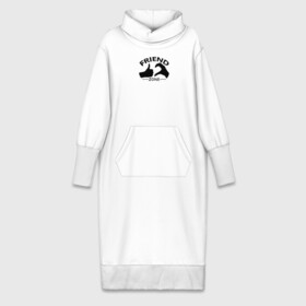 Платье удлиненное хлопок с принтом Friend zone logo в Тюмени,  |  | грусть | лайк | любовь | руки | сердце | цвет | черно белое | черный
