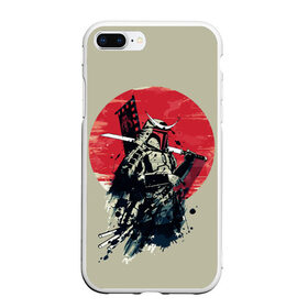 Чехол для iPhone 7Plus/8 Plus матовый с принтом Samurai man в Тюмени, Силикон | Область печати: задняя сторона чехла, без боковых панелей | Тематика изображения на принте: бамбук | катана | сакура | самурай | япония