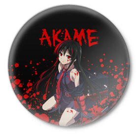Значок с принтом Убийца Акаме в Тюмени,  металл | круглая форма, металлическая застежка в виде булавки | akame | akame ga kill | anime | ga | japan | kill | акаме | акамэ | анимация | аниме | мультсериал | мультфильм | сериал | япония