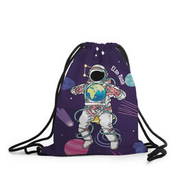 Рюкзак-мешок 3D с принтом Elon Musk в Тюмени, 100% полиэстер | плотность ткани — 200 г/м2, размер — 35 х 45 см; лямки — толстые шнурки, застежка на шнуровке, без карманов и подкладки | Тематика изображения на принте: astronaut | celebrity | cosmonaut | cosmos | genius | gloves | planet | space | spacesuit | гений | знаменитость | космонавт | космос | перчатки | планета | скафандр