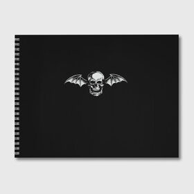 Альбом для рисования с принтом Avenged Sevenfold - Deleed (1) в Тюмени, 100% бумага
 | матовая бумага, плотность 200 мг. | a7x | avenged sevenfold | hard rock | johnny christ | rock | synyster gates | zacky vengeance