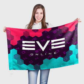 Флаг 3D с принтом EVE ONLINE / ИВ ОНЛАЙН в Тюмени, 100% полиэстер | плотность ткани — 95 г/м2, размер — 67 х 109 см. Принт наносится с одной стороны | Тематика изображения на принте: echo | echoes | eve | game | games | logo | online | space | ев онлайн | ев эхо | еве | ив онлайн | ив эхо | игра | игры | космос | лого | логотип | логотипы | онлайн | символ | символы | эхо | эхос