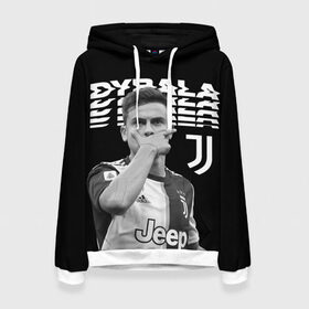 Женская толстовка 3D с принтом Paulo Dybala в Тюмени, 100% полиэстер  | двухслойный капюшон со шнурком для регулировки, мягкие манжеты на рукавах и по низу толстовки, спереди карман-кенгуру с мягким внутренним слоем. | дибала | знаменитости | пауло дибала | футболист | ювентус