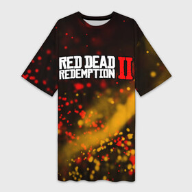 Платье-футболка 3D с принтом RED DEAD REDEMPTION 2 в Тюмени,  |  | dead | game | games | logo | rdr | rdr2 | red | red dead redemption 2 | redemption | дед | игра | игры | лого | логотип | логотипы | рдр | рдр2 | ред | редемпшен | редемпшн | символ | символы