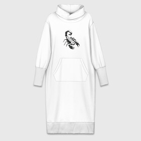 Платье удлиненное хлопок с принтом sсorpio,скорпион в Тюмени,  |  | sсorpio | артхаус | скорпион | черное на белом
