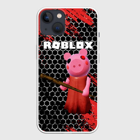 Чехол для iPhone 13 с принтом ROBLOX PIGGY   СВИНКА ПИГГИ в Тюмени,  |  | Тематика изображения на принте: pig | piggy | roblox | игра | компьютерная игра | логотип | онлайн | онлайн игра | пигги | поросенок | роблакс | роблокс | свинка | свинья
