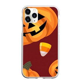 Чехол для iPhone 11 Pro Max матовый с принтом Сладкие хэллоуин в Тюмени, Силикон |  | арт | бардовый | красный | оранжевый | рисунок | сладости | сладость | тыква | тыквы