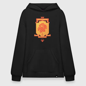 Худи SuperOversize хлопок с принтом Gryffindor в Тюмени, 70% хлопок, 30% полиэстер, мягкий начес внутри | карман-кенгуру, эластичная резинка на манжетах и по нижней кромке, двухслойный капюшон
 | gryffindor | harry potter | vdzabma | гарри поттер | гриффиндор