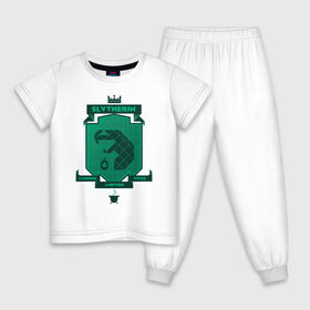 Детская пижама хлопок с принтом Slytherin в Тюмени, 100% хлопок |  брюки и футболка прямого кроя, без карманов, на брюках мягкая резинка на поясе и по низу штанин
 | harry potter | slytherin | vdzabma | гарри поттер | слизерин