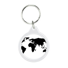Брелок круглый с принтом Весь мир в Тюмени, пластик и полированная сталь | круглая форма, металлическое крепление в виде кольца | Тематика изображения на принте: весь мир | карта мира | континенты | мир | путешествия | туризм | туристам | туристическая