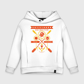 Детское худи Oversize хлопок с принтом Gryffindor Quidditch в Тюмени, френч-терри — 70% хлопок, 30% полиэстер. Мягкий теплый начес внутри —100% хлопок | боковые карманы, эластичные манжеты и нижняя кромка, капюшон на магнитной кнопке | gryffindor | harry potter | quidditch | vdzabma | гарри поттер | гриффиндор | квиддич