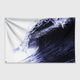 Флаг-баннер с принтом Волна в Тюмени, 100% полиэстер | размер 67 х 109 см, плотность ткани — 95 г/м2; по краям флага есть четыре люверса для крепления | брызги | вода | волна | волны | кайф | капли | капля | красота | море | озеро | океан | отдых | пляж | рыба | цунами