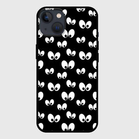 Чехол для iPhone 13 с принтом Глазки в темноте в Тюмени,  |  | baby | cartoon | cute | halloween | kawaii | lol | аниме | анимешный | бабочки | взгляд | глаза | детям | дисней | кавайный | летучие мыши | малыш | милый | мистика | мультяшный | ночные | ночь | няшный | паттерн | привидение