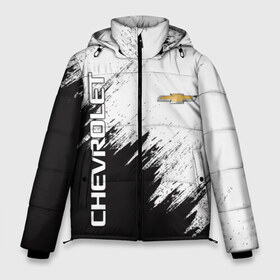 Мужская зимняя куртка 3D с принтом CHEVROLET в Тюмени, верх — 100% полиэстер; подкладка — 100% полиэстер; утеплитель — 100% полиэстер | длина ниже бедра, свободный силуэт Оверсайз. Есть воротник-стойка, отстегивающийся капюшон и ветрозащитная планка. 

Боковые карманы с листочкой на кнопках и внутренний карман на молнии. | chevrolet | авто | автомобиль | логотип | марка | машина | надпись | текстура | шевроле | шевролет