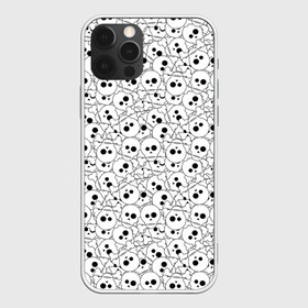 Чехол для iPhone 12 Pro Max с принтом Черепа черно-белые в Тюмени, Силикон |  | boys | death | halloween | pattern | phantom | skull | глаза | готика | готический | зомби | кладбище | кости | мальчикам | монстры | мумия | паттерн | пацанские | привидение | призрак | скелет | страшные | татуировка