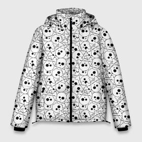 Мужская зимняя куртка 3D с принтом Черепа черно-белые в Тюмени, верх — 100% полиэстер; подкладка — 100% полиэстер; утеплитель — 100% полиэстер | длина ниже бедра, свободный силуэт Оверсайз. Есть воротник-стойка, отстегивающийся капюшон и ветрозащитная планка. 

Боковые карманы с листочкой на кнопках и внутренний карман на молнии. | boys | death | halloween | pattern | phantom | skull | глаза | готика | готический | зомби | кладбище | кости | мальчикам | монстры | мумия | паттерн | пацанские | привидение | призрак | скелет | страшные | татуировка