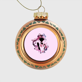 Стеклянный ёлочный шар с принтом Космическая Сейлор Мун в Тюмени, Стекло | Диаметр: 80 мм | арт | девушка | нео королева серенити | рисунок | сейлор мун | усаги цукино