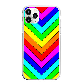 Чехол для iPhone 11 Pro Max матовый с принтом Rainbow Stripes в Тюмени, Силикон |  | geometry | gradient | neon | геометрические | градиент | детям | кислота | кислотный | конус | красочный | линии | неоновые | пирамида | полоска | полосы | радуга | радужный | разноцветные | сочный | треугольники