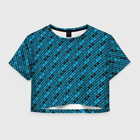 Женская футболка Crop-top 3D с принтом Рэйвенкло паттерн в Тюмени, 100% полиэстер | круглая горловина, длина футболки до линии талии, рукава с отворотами | harry potter | ravenclaw | vdzabma | гарри поттер | когтевран | равенкло | рэйвенкло