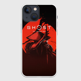 Чехол для iPhone 13 mini с принтом Ghost of Tsushima в Тюмени,  |  | ghost of tsushima | воин | игра | катана | рисунок | самурай | человек
