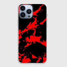 Чехол для iPhone 13 Pro Max с принтом Красный на черном в Тюмени,  |  | abstract | black | demon | halloween | pattern | red | абстрактные | алые | брызги | демон | камуфляж | краска | краски | кровавый | кровь | лава | мазки | маскировка | милитари | огонь | паттерн | пламя | пятна | пятнистый